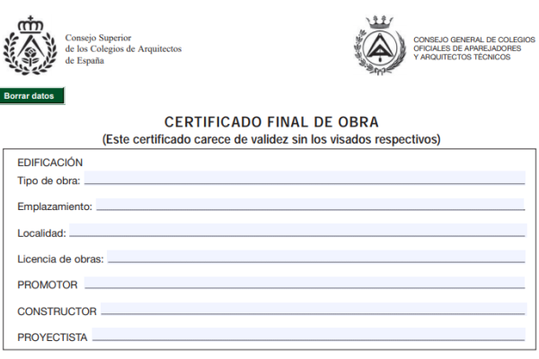 Certificado Final Obra